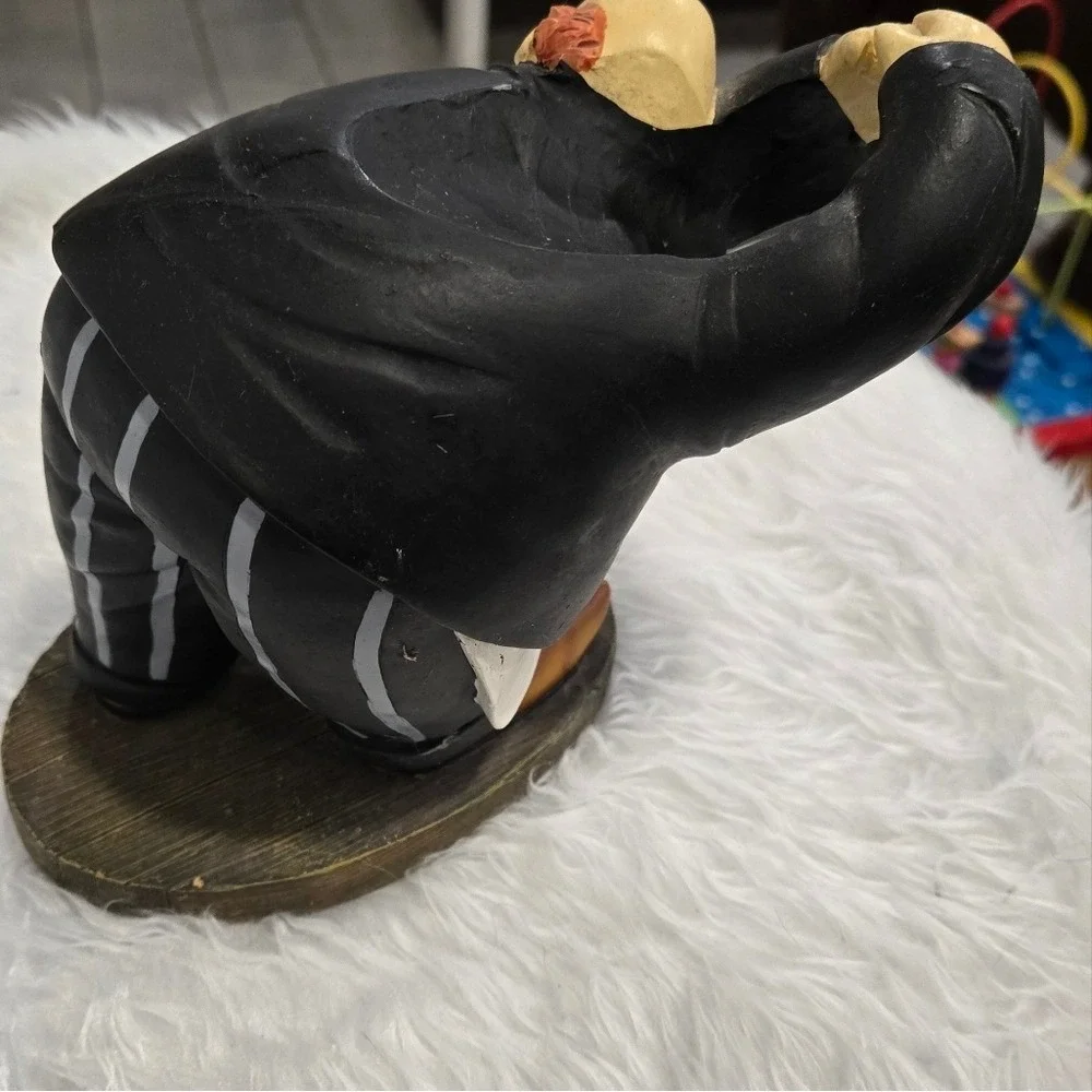 Vintage Plump Butler Wine Bottle Holder‎ Figurine Tuxedo Chef Bar Decor Novelty